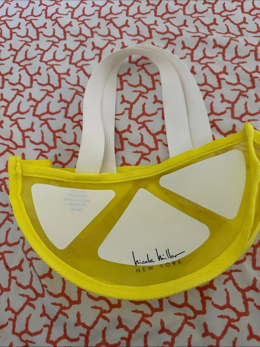 Nicole Miller vintage Kids Yellow Lemon Slice Tote Bag